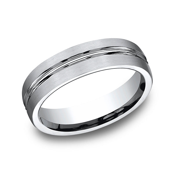 Cobalt/Titanium/Tungsten 6mm Comfort-Fit Design Wedding Band