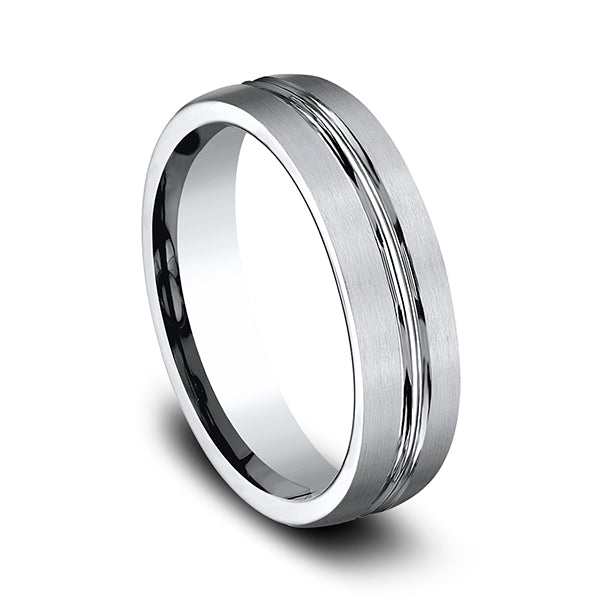 Cobalt/Titanium/Tungsten 6mm Comfort-Fit Design Wedding Band