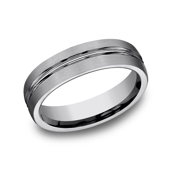 Cobalt/Titanium/Tungsten 6mm Comfort-Fit Design Wedding Band