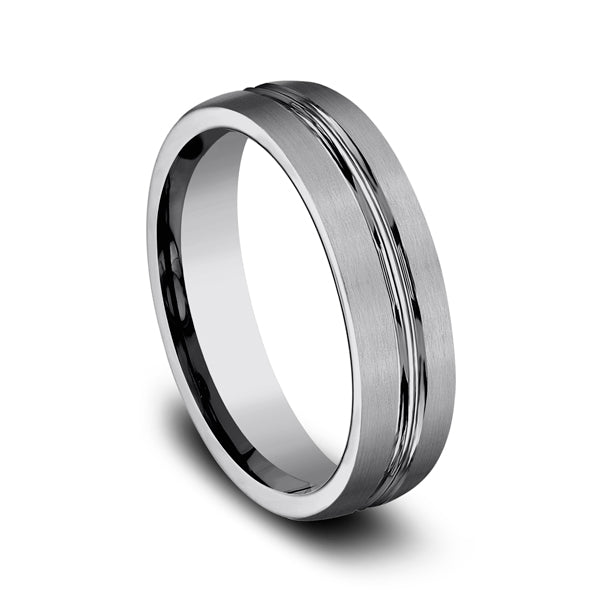 Cobalt/Titanium/Tungsten 6mm Comfort-Fit Design Wedding Band