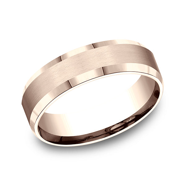 14k White Gold/14k Yellow Gold/14k Rose Gold Comfort-Fit Design Wedding Band