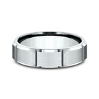 14K White Gold 6mm/8mm Comfort-Fit Design Wedding Ring
