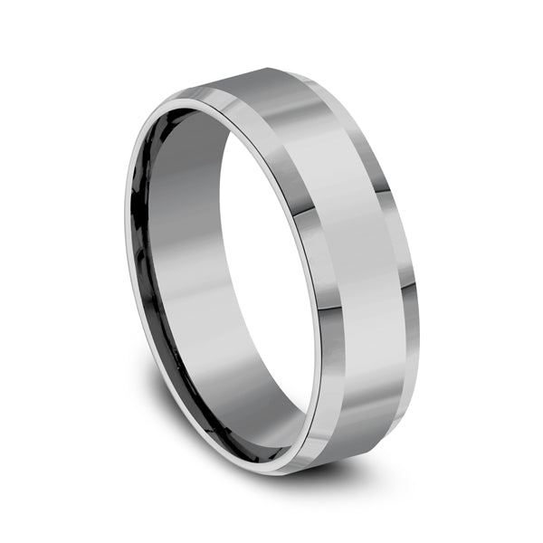Cobalt/Tungsten 7mm Comfort-Fit Design Wedding Band