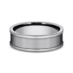 Tungsten 7mm Comfort-Fit Design Wedding Band