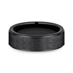 Black Titanium 7mm Comfort-Fit Design Wedding Band