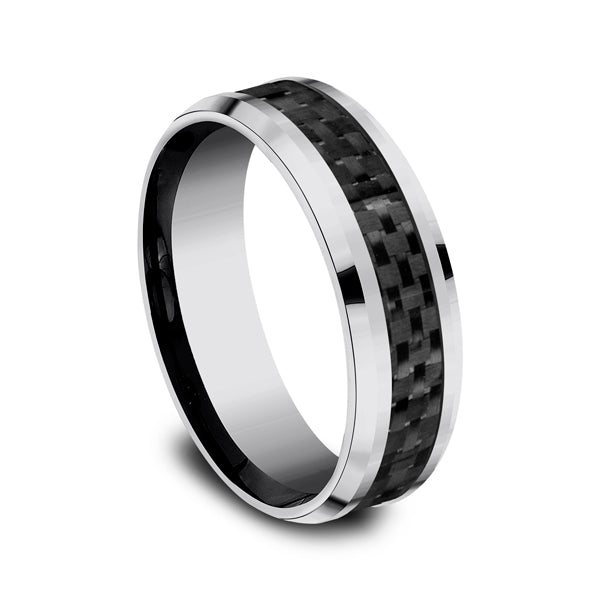 Tungsten 7mm Comfort-Fit Design Wedding Band