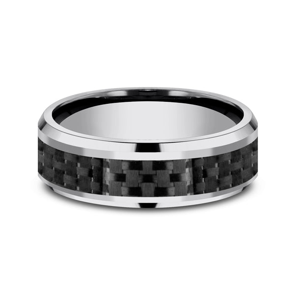 Tungsten 7mm Comfort-Fit Design Wedding Band