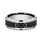 Tungsten 7mm Comfort-Fit Design Wedding Band