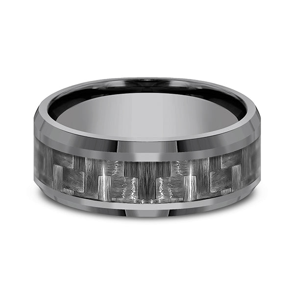 Tantalum 8mm Comfort-fit Design Wedding Band