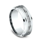 14K White Gold 8mm Comfort-Fit Design Wedding Ring