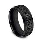 Black Titanium 8mm Comfort-Fit Design Wedding Band