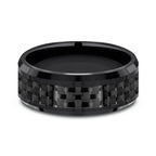 Black Titanium 8mm Comfort-Fit Design Wedding Band