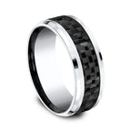 Cobalt and Carbon Fiber 8mm Comfort-Fit Design Wedding Band