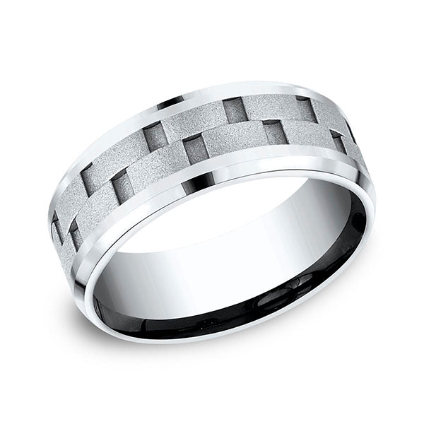 Cobalt 8mm Comfort-Fit Design Wedding Band