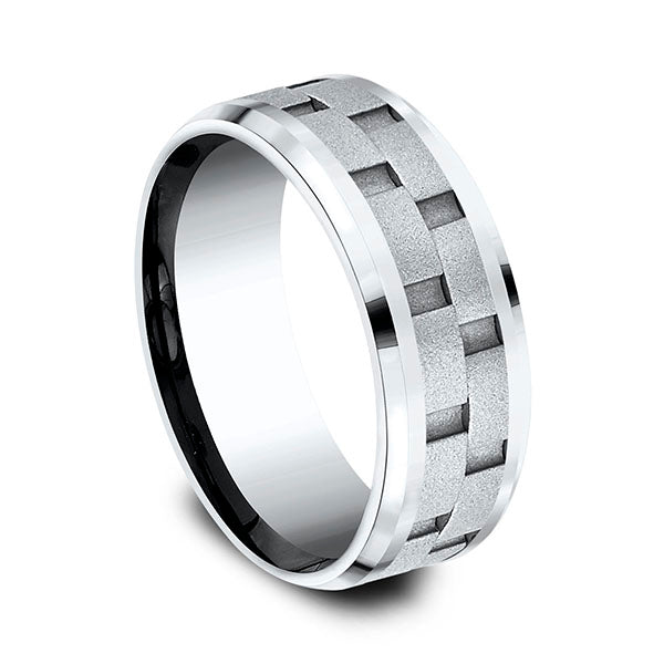 Cobalt 8mm Comfort-Fit Design Wedding Band