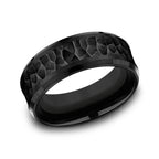 Black Titanium 8mm Comfort-Fit Design Wedding Band