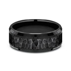 Black Titanium 8mm Comfort-Fit Design Wedding Band