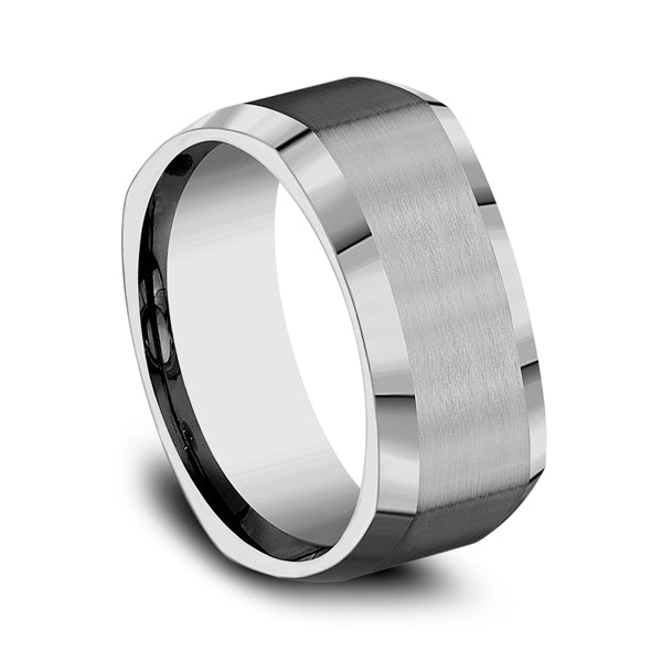 Tungsten 9mm Comfort-Fit Design Wedding Band
