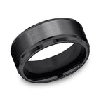 Black Titanium 9mm Comfort-Fit Design Wedding Band