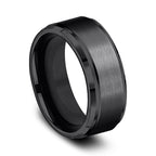 Black Titanium 9mm Comfort-Fit Design Wedding Band
