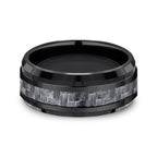 Black Titanium 9mm Comfort-Fit Design Wedding Band