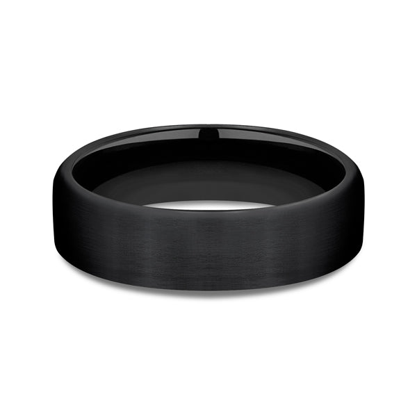 Black Titanium 6.5mm Comfort-Fit Design Wedding Band