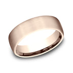 14K Rose Gold/White Gold/Yellow Gold 6.5mm Comfort-Fit Design Wedding Band