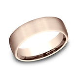 14K Rose Gold/White Gold/Yellow Gold 6.5mm Comfort-Fit Design Wedding Band