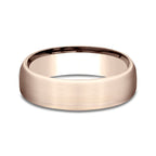 14K Rose Gold/White Gold/Yellow Gold 6.5mm Comfort-Fit Design Wedding Band