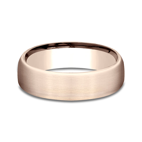 14K Rose Gold/White Gold/Yellow Gold 6.5mm Comfort-Fit Design Wedding Band