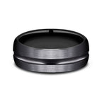 Black Titanium 7.5mm Comfort-Fit Design Wedding Band