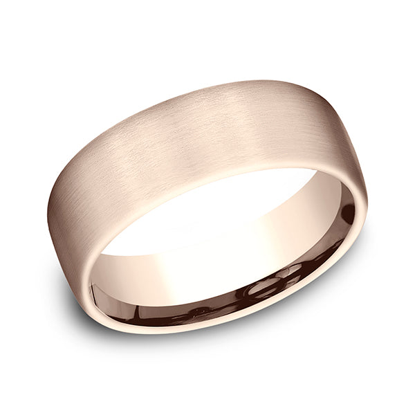 14K Rose Gold/White Gold/Yellow Gold 7.5mm Comfort-Fit Design Wedding Band