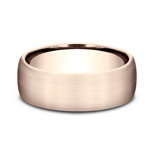 14K Rose Gold/White Gold/Yellow Gold 7.5mm Comfort-Fit Design Wedding Band