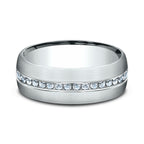14K White Gold/Yellow Gold/Rose Gold Comfort-Fit Diamond Wedding Ring