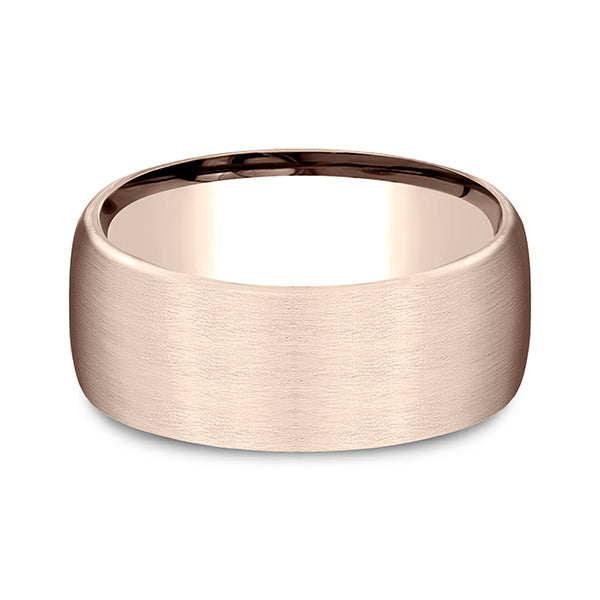 14K Rose Gold/White Gold/Yellow Gold 9mm Comfort-Fit Design Wedding Band