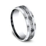 Cobalt 7.5mm Comfort-Fit Black Diamond Wedding Ring