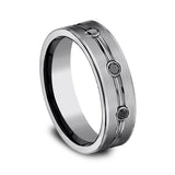 Tungsten 7mm Comfort-Fit Design Wedding Band