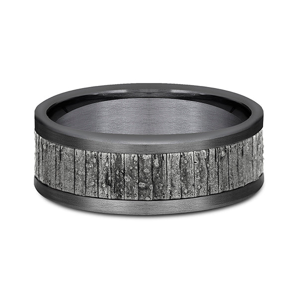 Ammara Stone 8mm Comfort-fit Design Wedding Band