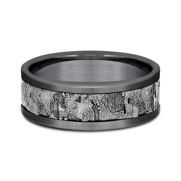 Ammara Stone 8mm Comfort-fit Design Wedding Band