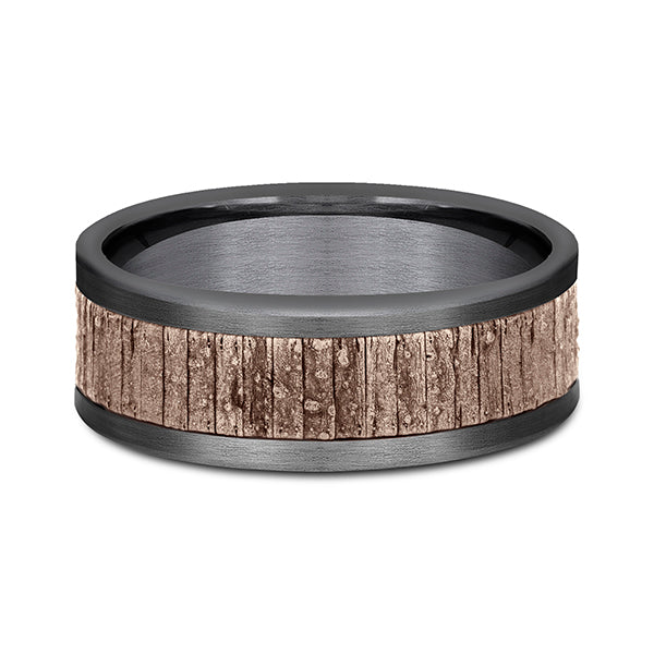 Ammara Stone 8mm Comfort-fit Design Wedding Band