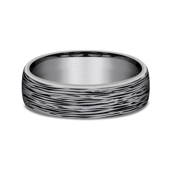 Grey Tantalum 6.5mm Comfort-fit wedding band