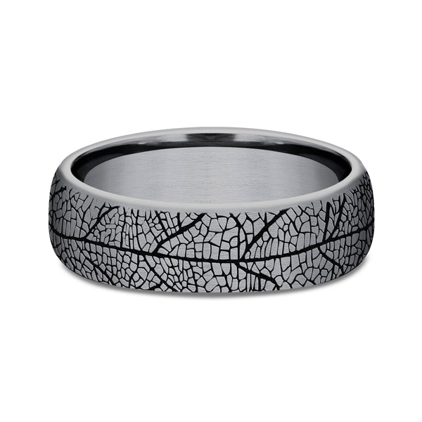 Grey Tantalum 6.5mm Comfort-fit wedding band