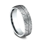 14K Rose Gold/White Gold 6.5mm Comfort-Fit Design Wedding Band