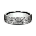 14K Rose Gold/White Gold 6.5mm Comfort-Fit Design Wedding Band