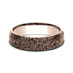 14K Rose Gold/White Gold 6mm Comfort-Fit Design Wedding Band