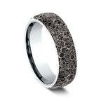 14K Rose Gold/White Gold 6mm Comfort-Fit Design Wedding Band