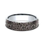 14K Rose Gold/White Gold 6mm Comfort-Fit Design Wedding Band