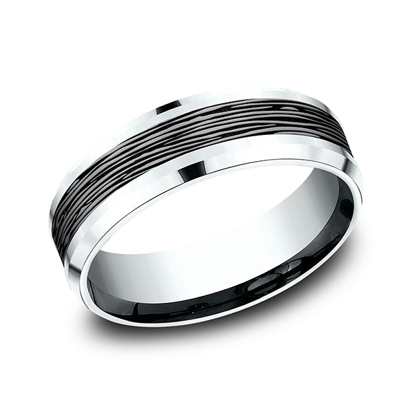 Ammara Stone 7mm Comfort-fit Design Wedding Ring