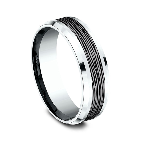 Ammara Stone 7mm Comfort-fit Design Wedding Ring