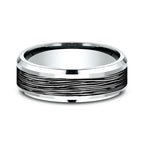 Ammara Stone 7mm Comfort-fit Design Wedding Ring